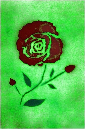 Las rosas - acrilico su cartoncino