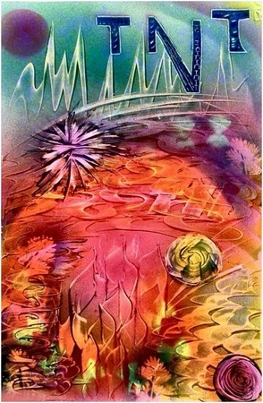 TNT il colore del suono - acrilico su cartoncino