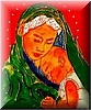 Madonna dei popoli - pittura su vetro
