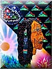 Medicine-man - pittura su vetro