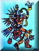 Quetzalcoatl - pittura su vetro