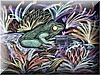 Rana di velluto - carboncino su velluto
