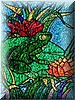 Ranita de la suerte - pittura su vetro