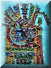 Tonatiuh dios del Sol - pittura su vetro
